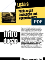 ADULTOS - LIÇÃO 9 - PAULO E SUA DEDICAÇÃO AOS VOCACIONADOS - EBDINTELIGENTE