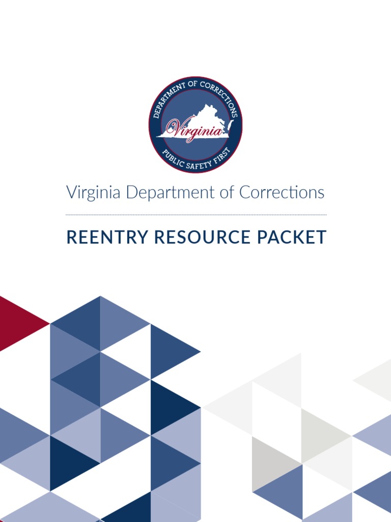 Virginia Department of Corrections: Reentry Resource Packet | PDF ...