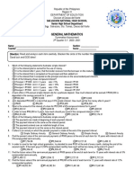 2ND Summative Test-General Mathematics