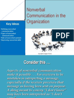 Nonverbal Communication in The Organization: Key Ideas