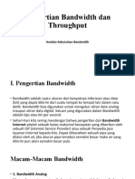 Pengertian Bandwidth Dan Throughput