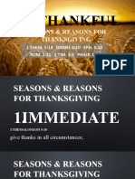 Be Thankful: Seasons & Reasons For Thanksgiving