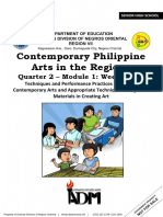 Contemporary Philippine Arts in The Regions: Quarter 2 - Module 1: Weeks 1& 2
