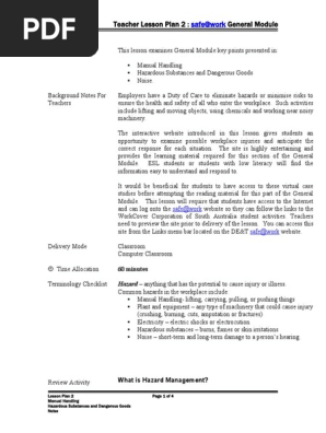 Sw Lesson Plan 2