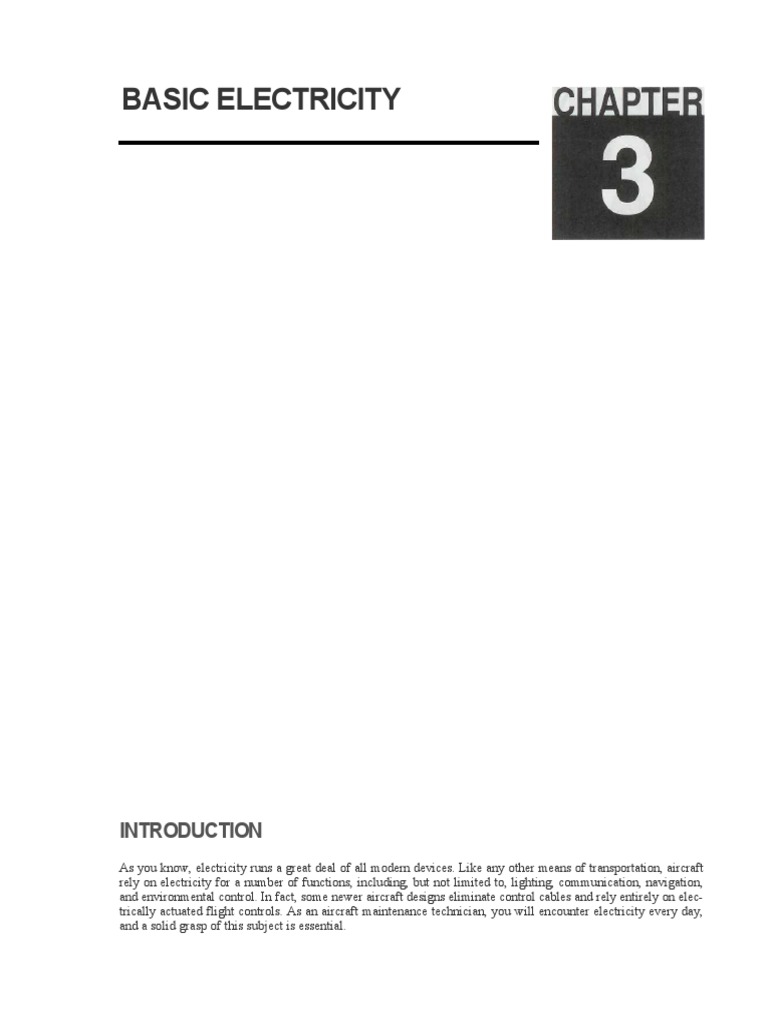 Chapter 03 - Basic Electricity | PDF | Electric Charge | Electric Current