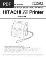 Hitachi Printer: Basic Operation Manual Ink Jet Printer For Industrial Marking