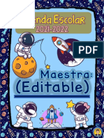 Agenda Editable Espacio Astronautas