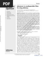 Advances in Orodispersible Films