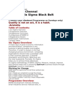 MSME - DI, Chennai Certified Six Sigma Black Belt Program: Quality Is Not An Act, It Is A Habit. - Aristotle