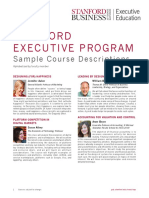 Stanford Executive Program: Sample Course Descriptions