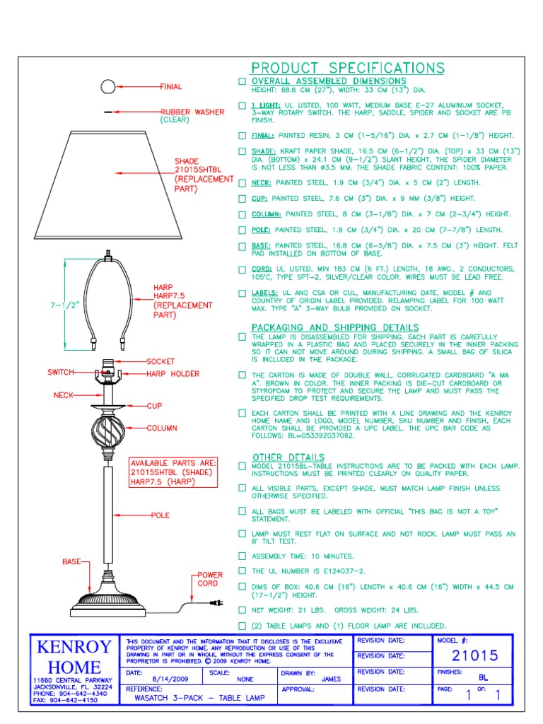 21015BL Spec A | PDF