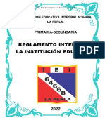 Reglamento Interno-Normas de Convivencias 2022 - Ie #64668 La Perla
