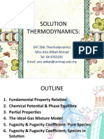 Solution Thermodynamics:: ERT 206: Thermodynamics Miss Anis Atikah Ahmad Tel: 04-9763245 Email: Anis Atikah@unimap - Edu.my