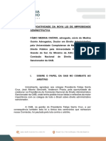 Fabio Medina Osorio. Retroatividade da Lei 14230