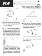 F4 - Lista 05 - Relações Métricas na Circunferência