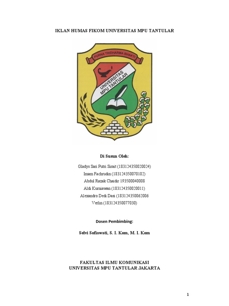 Iklan Humas FIKOM UMT Jakarta | PDF | Karier & Perkembangan | Bisnis
