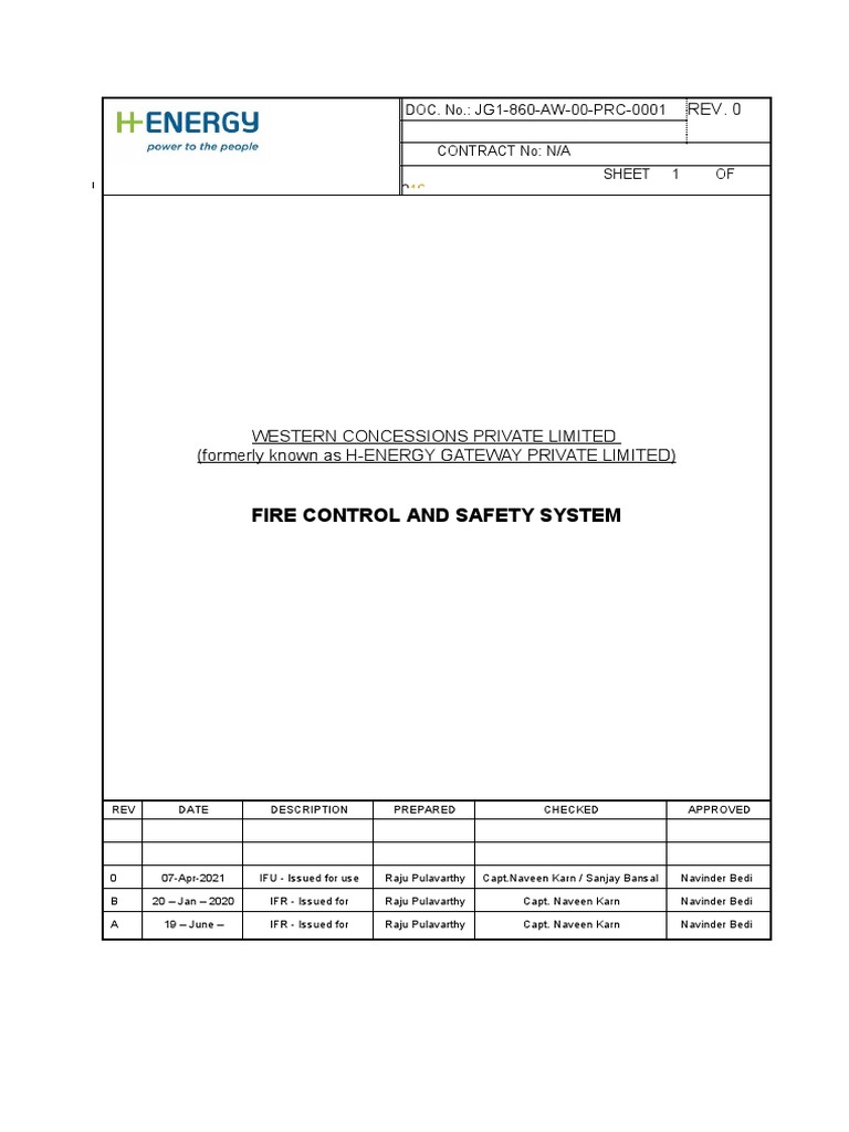 Fire Control & Safety System Manual | PDF | Firefighting | Fires