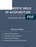 Diagnostic Skills of Acupuncture: Lecture By: M.K. Sastry