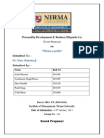 Personality Development & Business Etiquette (A) : "Nirma-O-Pedia"