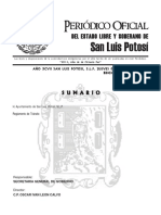 Reglamento de Transito Del Municipio de San Luis Potosi