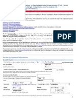 Admission To Undergraduate Programmes (Full-Time) Guide To Filling in The Application Form For Students With NUS High School Diploma