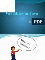 Variables in Java: Didal, Dianne S. BSCS 3-Ipil Campus