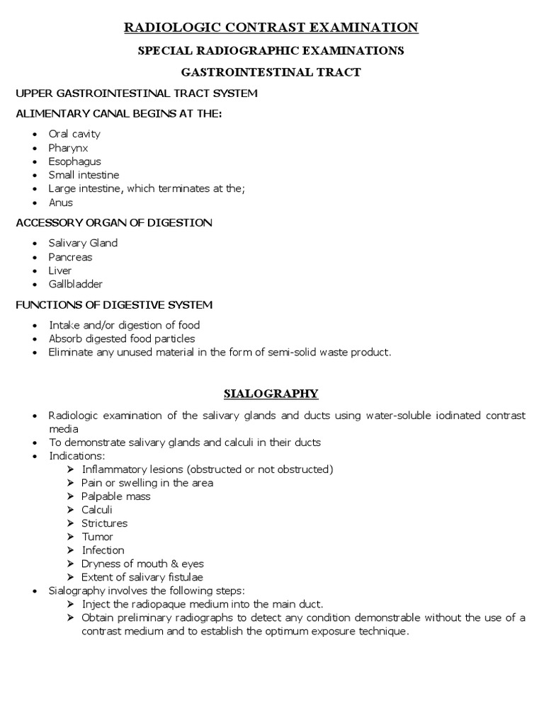 Barium Swallow Techniques in Esophagography | PDF | Esophagus ...