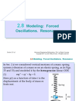 Modeling: Forced Oscillations. Resonance: Section 2.8 p1