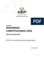POE 2016 Referendo Constitucional Resumen Ejecutivo