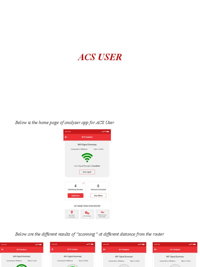 ACS User Wi-Fi Analyzer Features Guide | PDF | Wi Fi | Computer Network