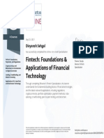Fintech: Foundations & Applications of Financial Technology: Divyansh Sehgal