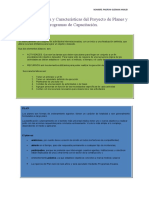 Conceptualización y Características del proyecto de Planes y Programas de Capacitación