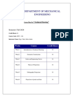 Technical Drawing 16 Week Plan