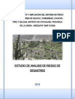 Análisis de riesgo de desastres del sistema de riego en Cotahuasi, Arequipa