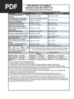 Academic Calendar 2020 21 1st Semester