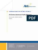 AX Series Advanced Traffic Manager: Installation Guide For The AX 1000 / AX 1000 11