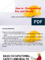 Introduction To Occupational Safety and Health: (OSH and The BOSH Framework)