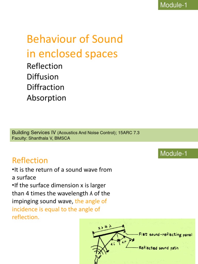 Sound Behavior in Enclosed Spaces | PDF | Acoustics | Sound