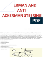 Ackerman and Anti Ackerman Steering: - Suspension