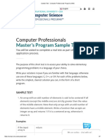 Sample Test - Computer Professionals Program at MIU