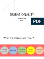 PEB Lecture Week 3: Relativity, Decoy Effect, Social Norms, Zero Cost & Expectations