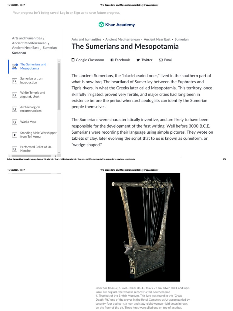 The Sumerians and Mesopotamia (Article) Khan | PDF | Sumer ...