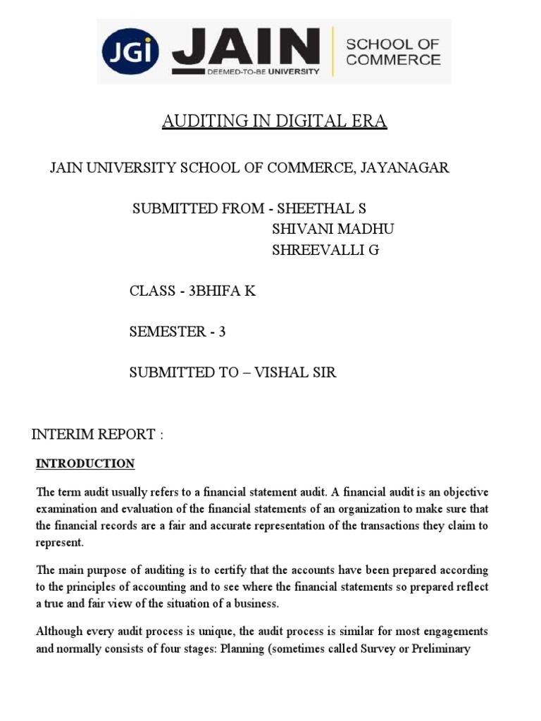 Digital Auditing in the Modern Era | PDF | Audit | Accounting