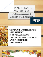 Conduct Assessment Cookery