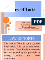 Law of Torts: Md. Golam Kibria (Senior District Judge) Director (Training)