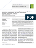 International Journal of Pharmaceutics: in Vitro and in Vivo Characteristics of Prochlorperazine Oral Disintegrating Film