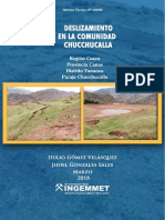 5.- Deslizamiento en La Comunidad Chucchucalla. Región Cusco