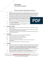 LAB 010 Calibration Policies for Laboratory Instruments Sample