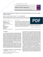 Numerical Investigation of Laminar Heat Transfer Performance of Various Cooling Channel Designs