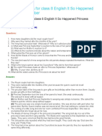 NCERT Solutions For Class 8 English It So Happened Princess September